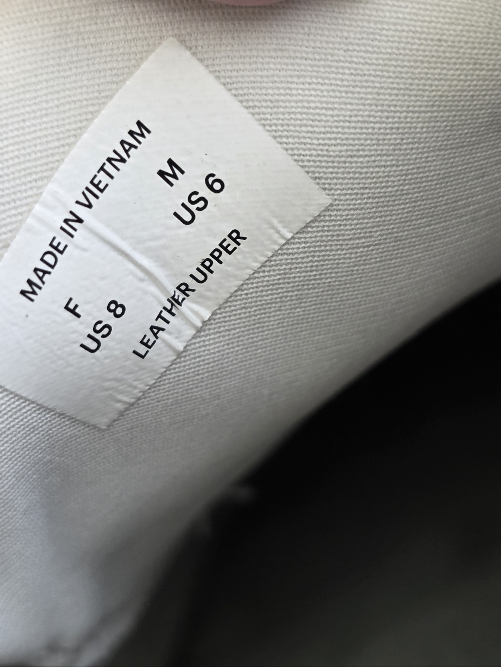 EVERLANE The ReLeather® Velcro Court Sneaker Off White/Fog Unisex W-8 M-6 - Picture 7 of 7
